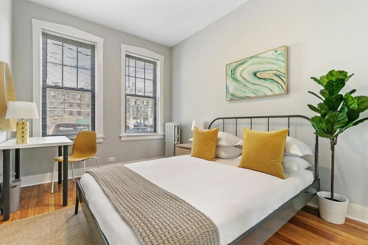 Bright Spacious Apt, Comfy King Bed, 5 Location Chicago Exterior foto